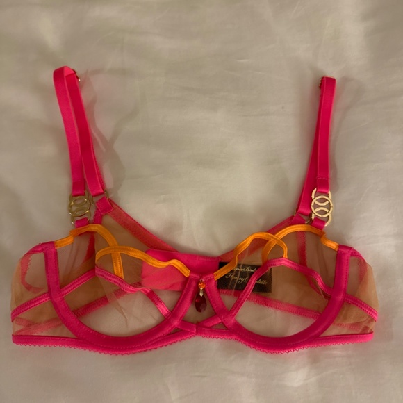 Honey Birdette Sasha Pink & Mango 32A Bra - Picture 2 of 2